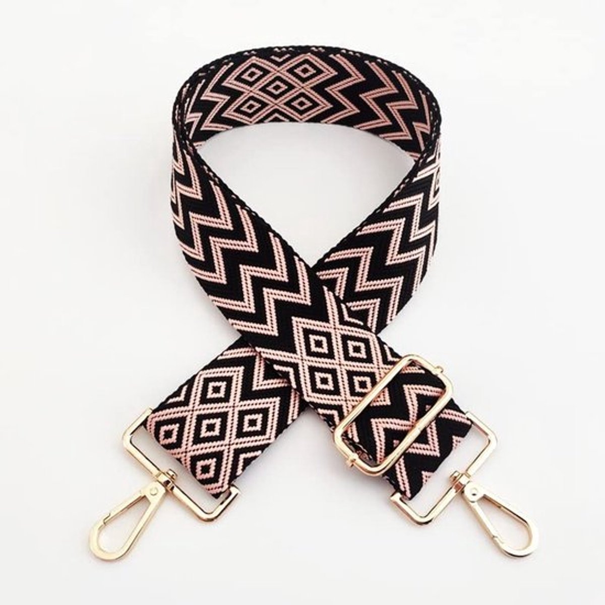 Schouderriem 75-130 cm verstelbaar - Tasriem - Handtas - Canvas - Karabijnhaak - 5 cm breed - Duurzaam nylon