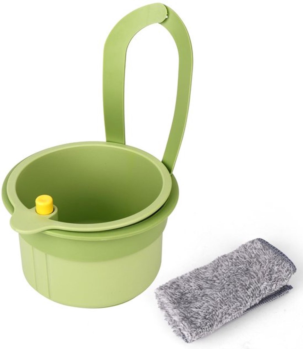 Gootsteenzeef Hangend - Afvoerzeef - Keukenaccessoires - Duurzaam PP - 13,5x12 cm - Inclusief Reinigingsdoek - Afvoermand