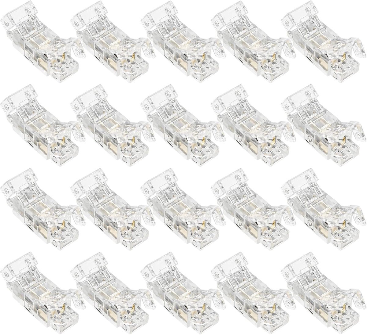 COB LED plug 2-pins 8 mm - transparant polycarbonaat - naadloze verbinding - ideaal voor LED strips - ShopVlot