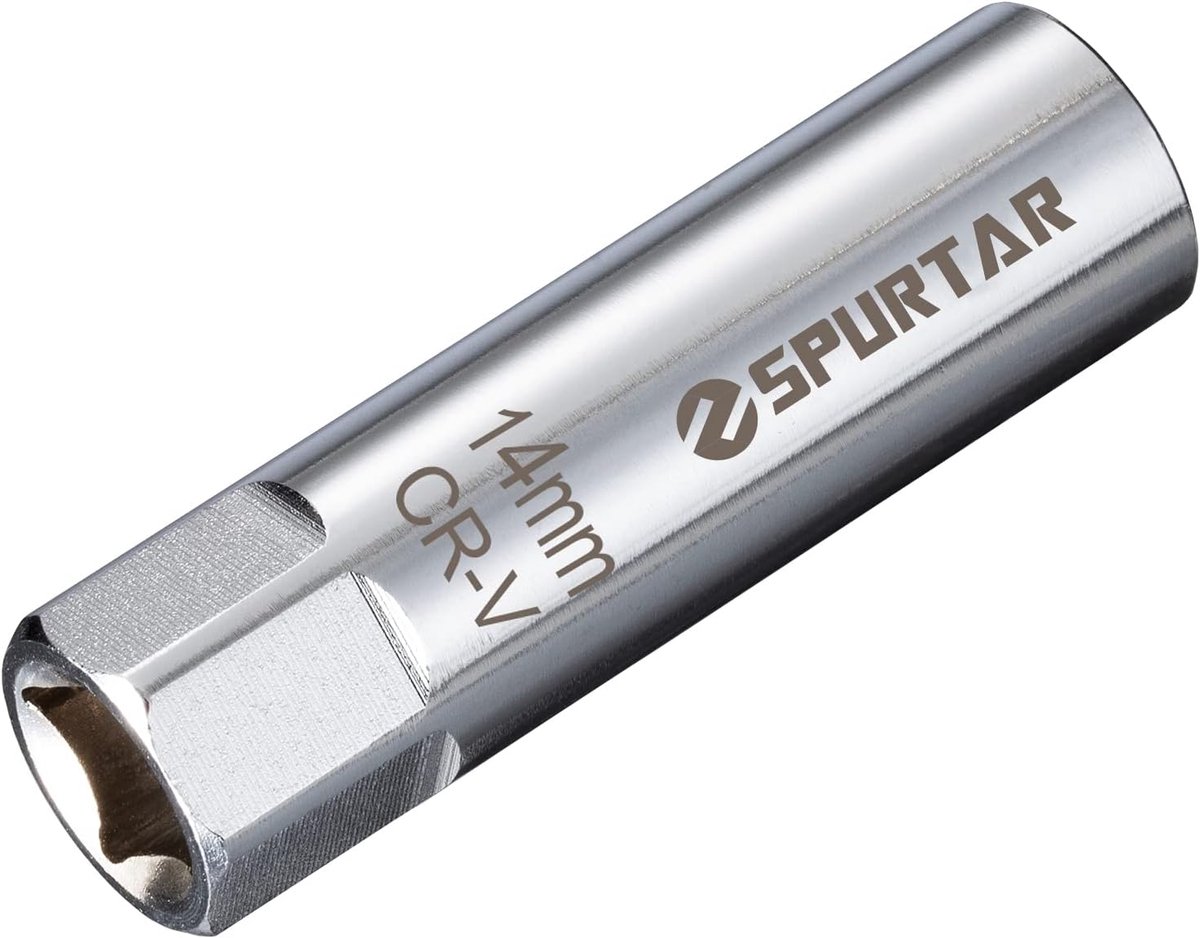 Sparkplug verwijdertool 14mm - dunne wand - met anti-slip veerclips - eenvoudig verwijderen van bougies - ShopVlot