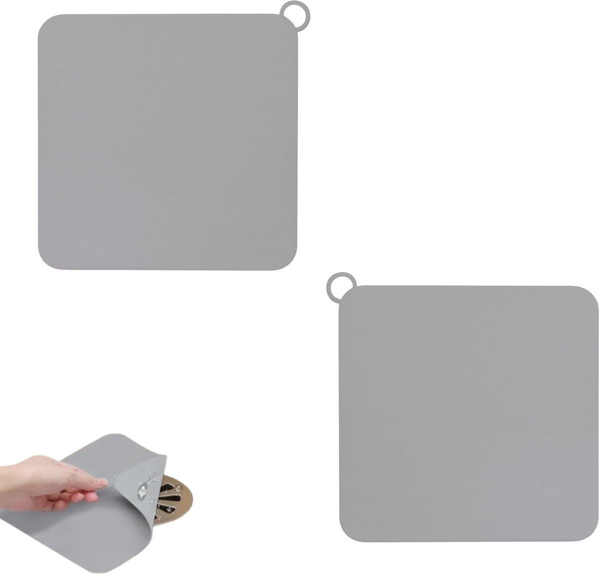 Afvoerstop 20 × 20 cm - Siliconen - Geurremmend - Ideaal voor douche en keuken - ShopVlot