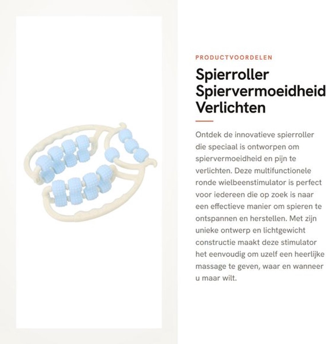 Spierrolklemmen - 20 Wielen - Multifunctionele Stimulator - Verlicht Spiervermoeidheid - Lichtgewicht - Duurzaam PP-Materiaal - Massageroller