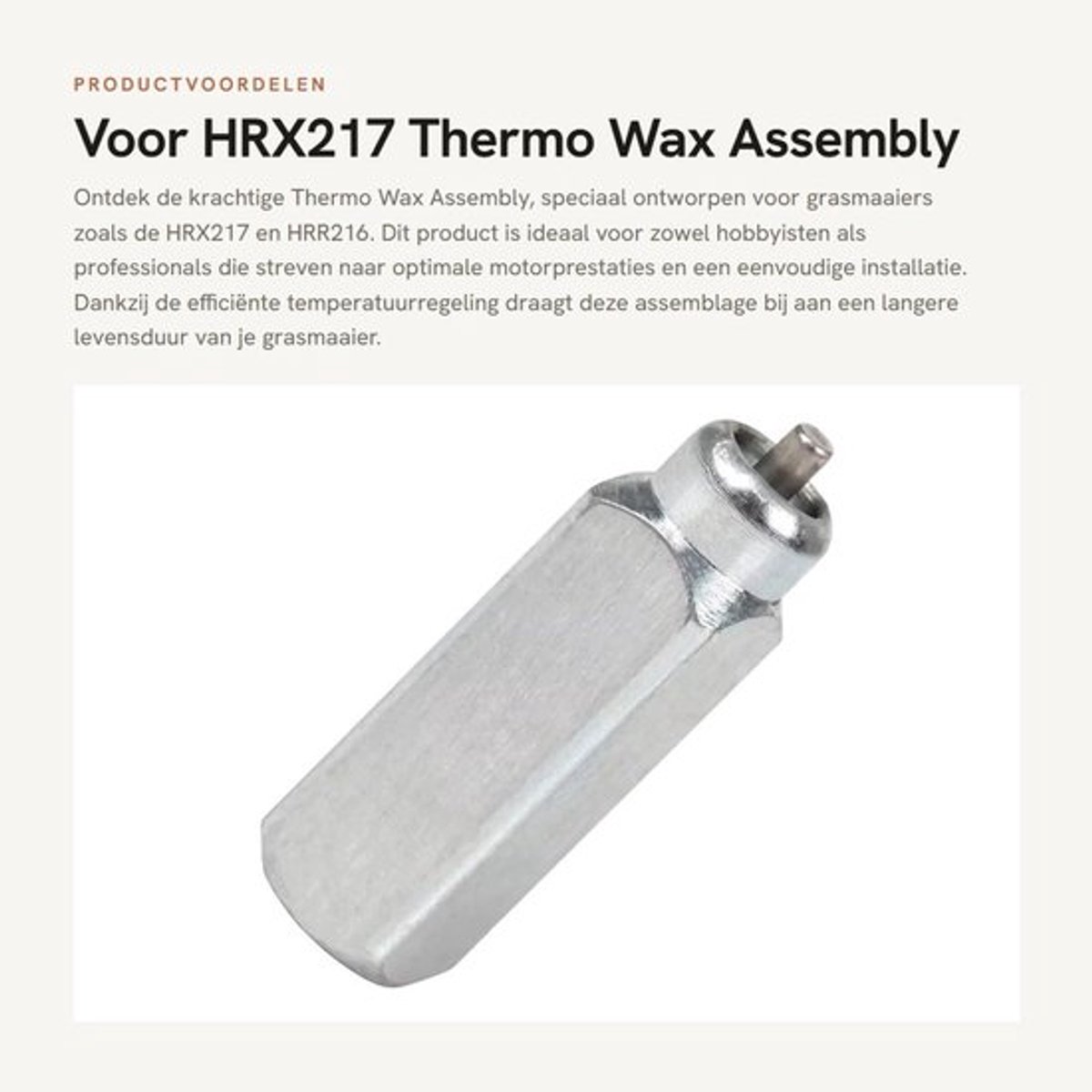 Thermo Wax Assembly Optimale Motorprestaties - Efficiënte Temperatuurregeling - Gemaakt van Hoogwaardige Materialen - Geschikt voor HRX217 - Onderdeelnummer 16620-Z8D-305/16620-Z8D-842 - Koelmiddel