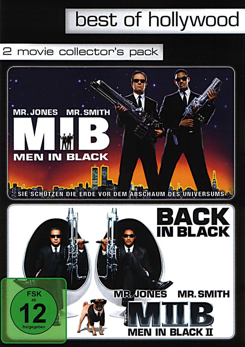 Filmcollectie Men in Black 1+2 - 2 Film Collector's Pack - Sciencefiction en actie - Geniet van de avonturen - ShopVlot