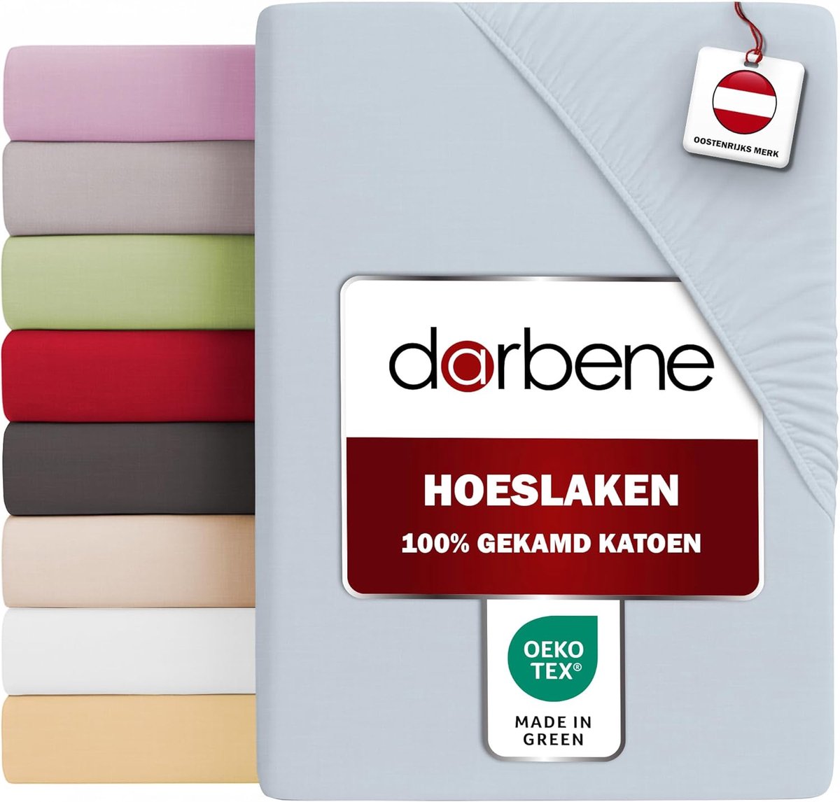 DarBene Fitted Sheet – Premium Combed Cotton – OEKOTEX Certificate – Breathable and Durable – Suitable for Mattresses - ShopVlot