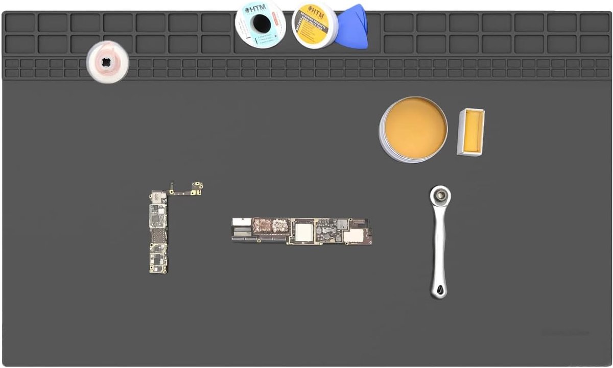 Solder Mat, Silicone, 60 x 35 cm, Electronics, Repair Mat, Silicone Solder Mat, Computer Repair Mat, Silicone Mat - ShopVlot