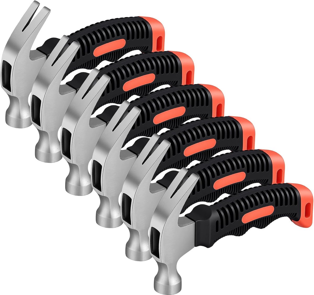 6 stuks kleine klauwhamer, 250 g, kleine hamer met antislip handgreep, mini timmerhamer voor houtbewerking, reparatie - ShopVlot