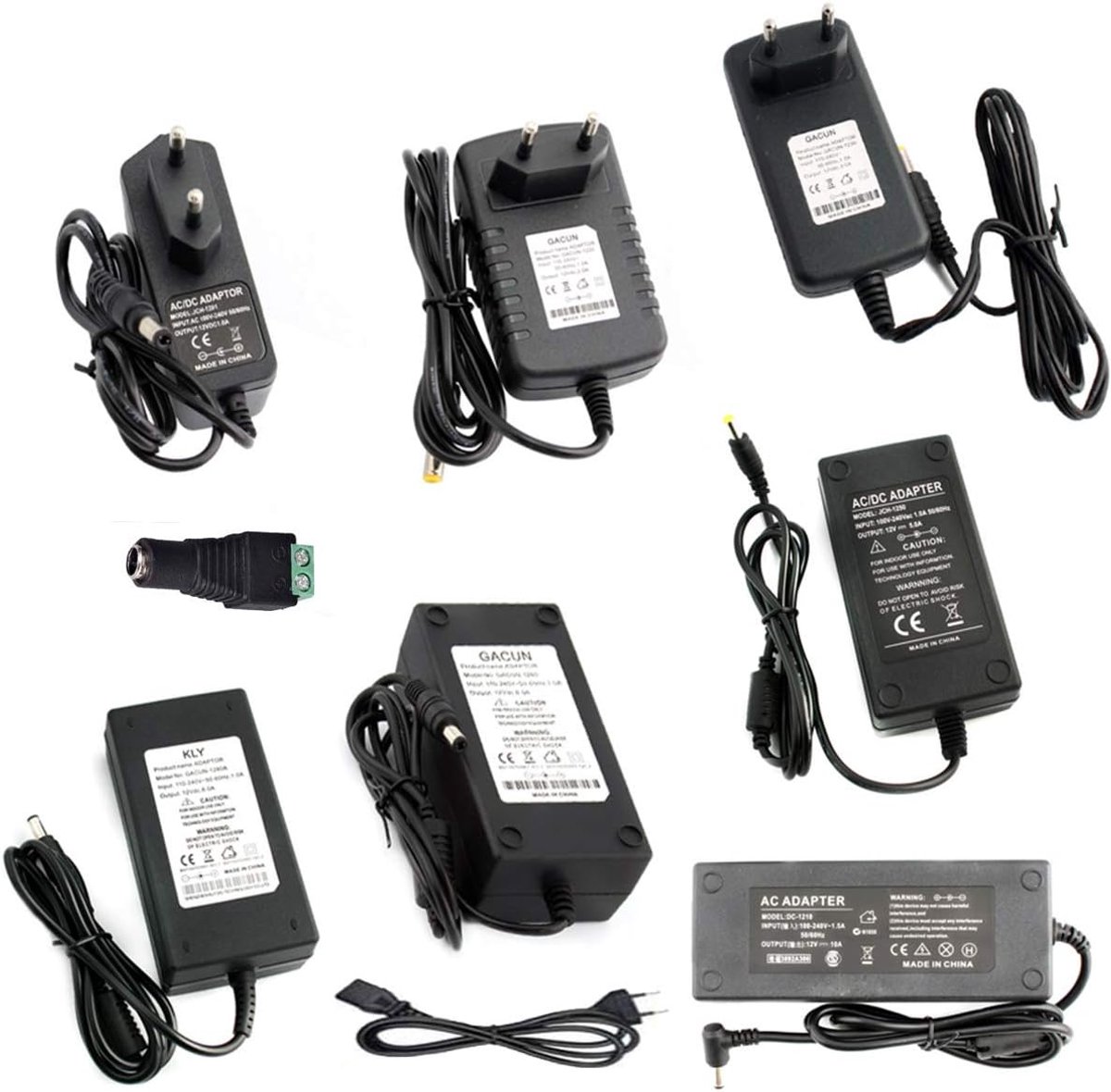 12V 2A 24W Power Supply, AC 110V - 240V Charger, Transformer with Adapter, Universal for SMD 5050/3528/5630 LED Strips - ShopVlot