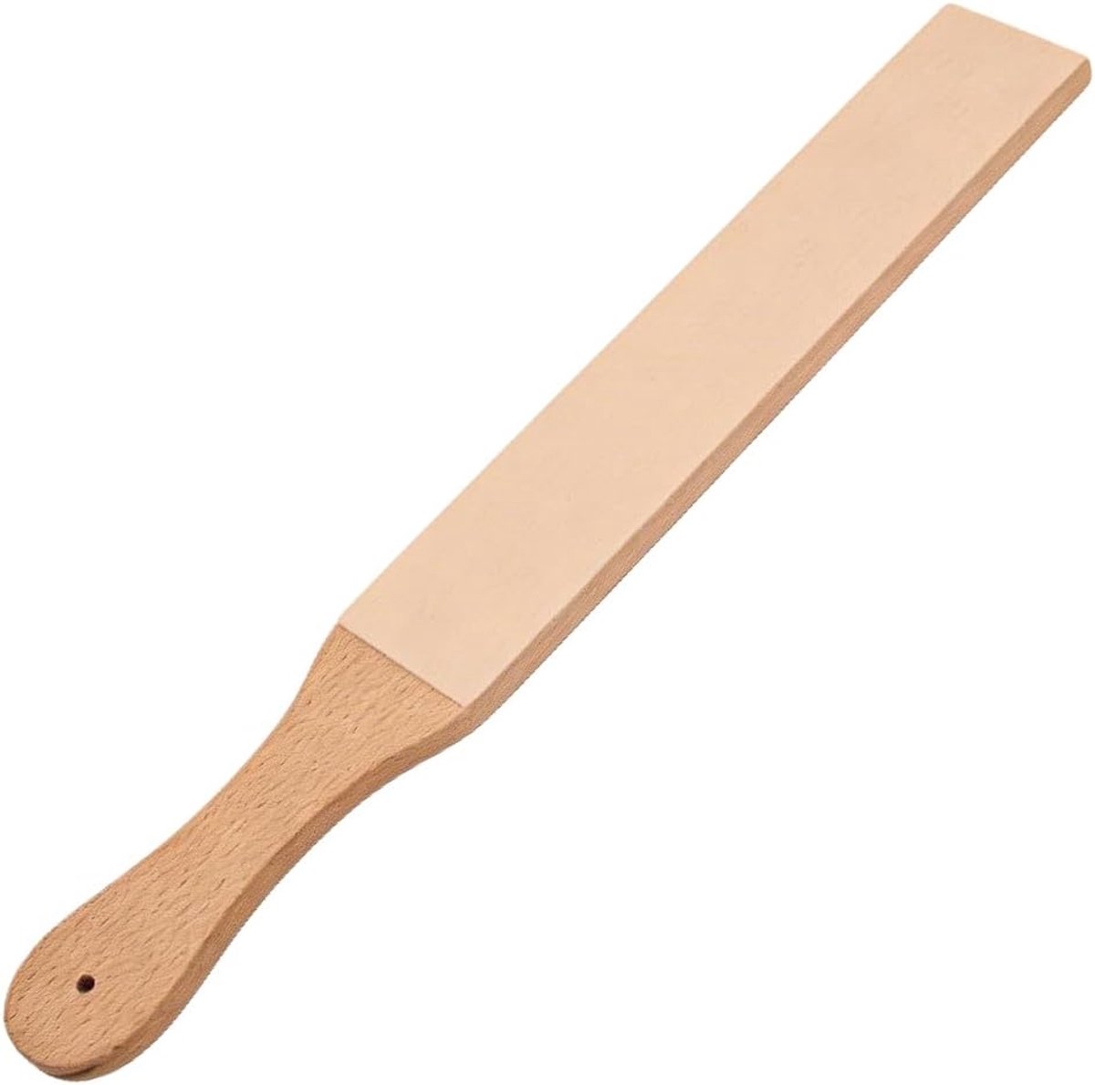38 x 5 cm lederen aftrekriem, dubbelzijdige aftrekbare riem van beukenhout met ergonomische handgreep - ShopVlot