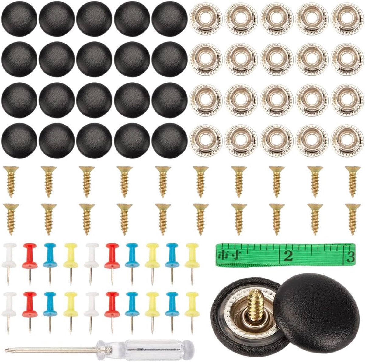 82-delige set met drukknopen voor het repareren van autodakbekleding, universele klinknagels voor autodak, houder voor - ShopVlot