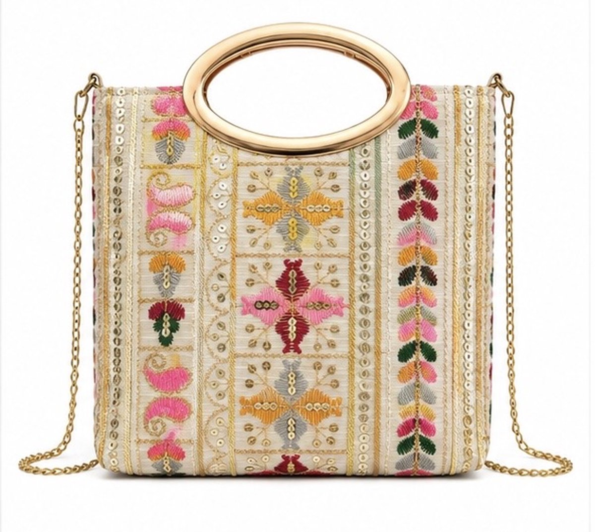 N3 Collecties Handgemaakte Clutch voor Bruiloften & Feeste - Crème