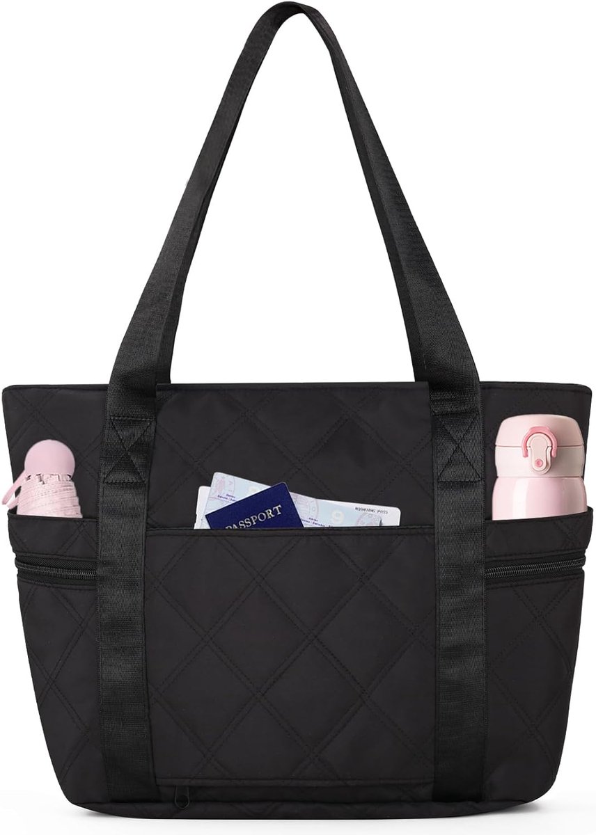 15L Women's Padded Shoulder Bag, 15.6 Inch Laptop, Multiple Pockets, Lightweight Shopper Bags, Small Bags for - ShopVlot