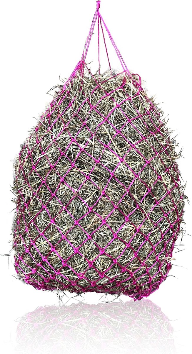 Extra Large Hay Net for Horses, 5 x 5 cm, Mesh, Animal Friendly Nutrition, Improved Digestion, Hay Bag for On the Go - ShopVlot