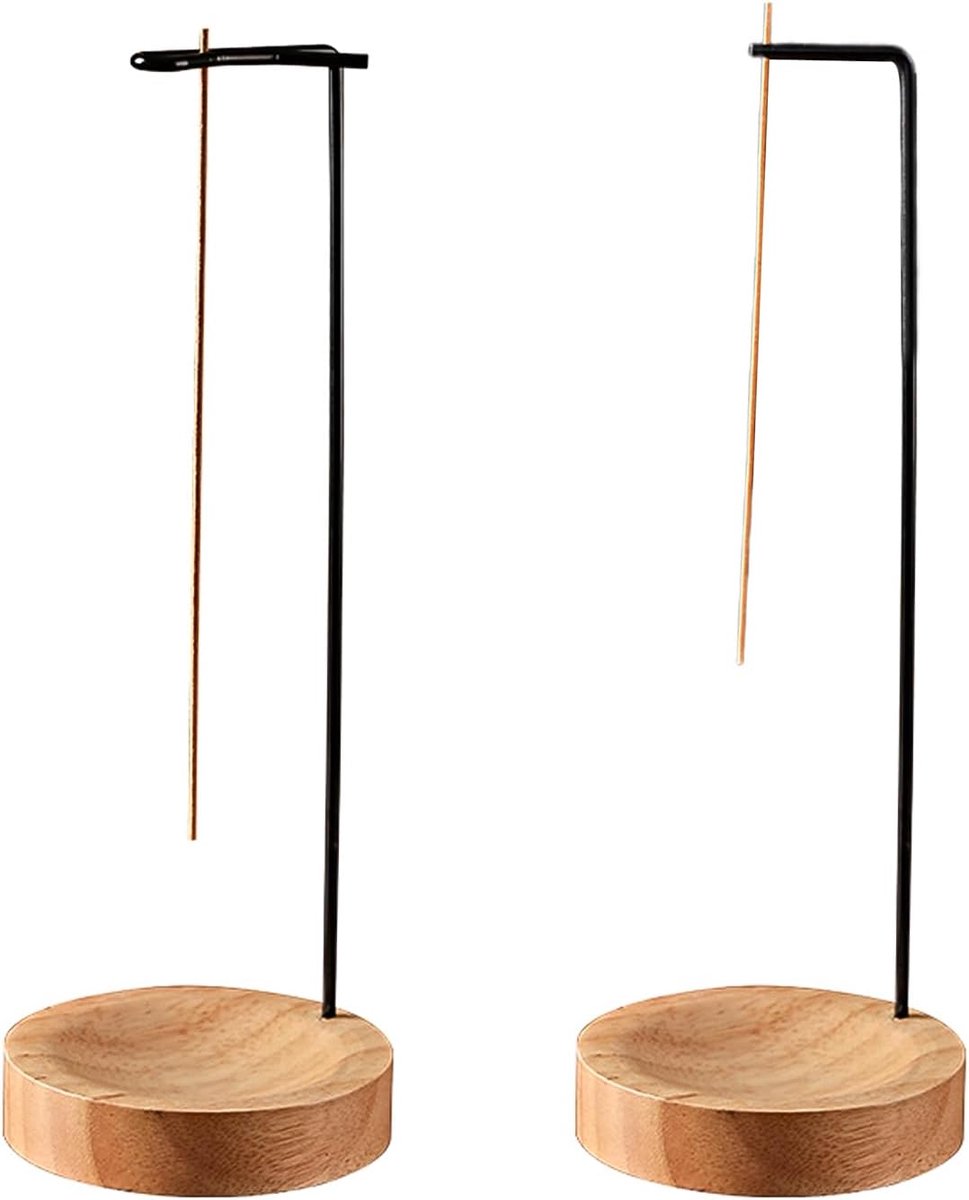 2 Sets Incense Stick Holders, R Type L Type Incense Stick Holder Creative Wooden Base for Living Room, Study, Bedroom - ShopVlot