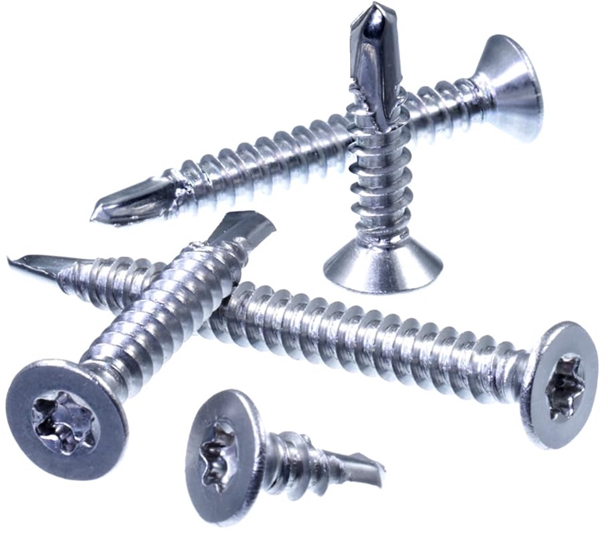 SECCARO Countersunk screw 5.5 x 25 mm, stainless steel A4, drill tip, ISO 15482 / DIN 7504, TX/hexagon socket, 200 - ShopVlot
