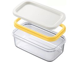 Jauhmui Plastic Butter Dish Butter Divider with Lid for Kitchen 16.5 x 9 cm - ShopVlot