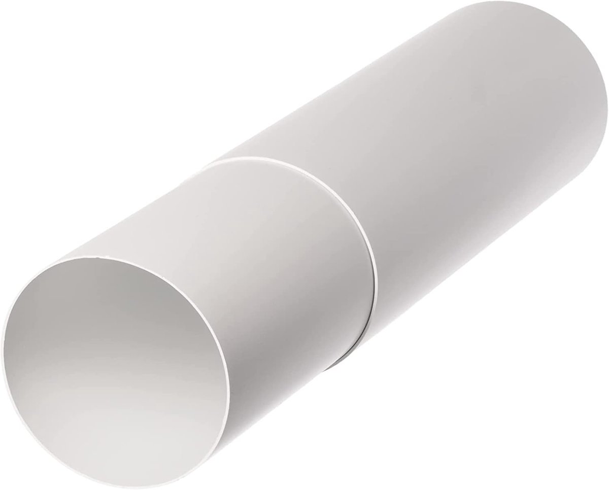 Ø 125 mm / 300-500 mm Plastic Telescopic Round Tube Telescopic Tube Ventilation Tube Exhaust Air Supply Tube - ShopVlot
