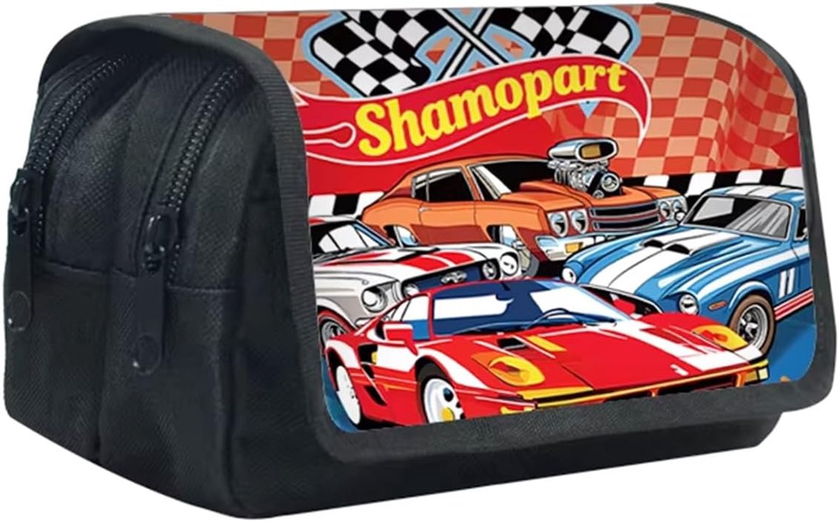 Rode racewagen pennenetui, cadeau voor verjaardagen en feesten, sportmotief, school- en afstudeercadeau, dagelijks - ShopVlot