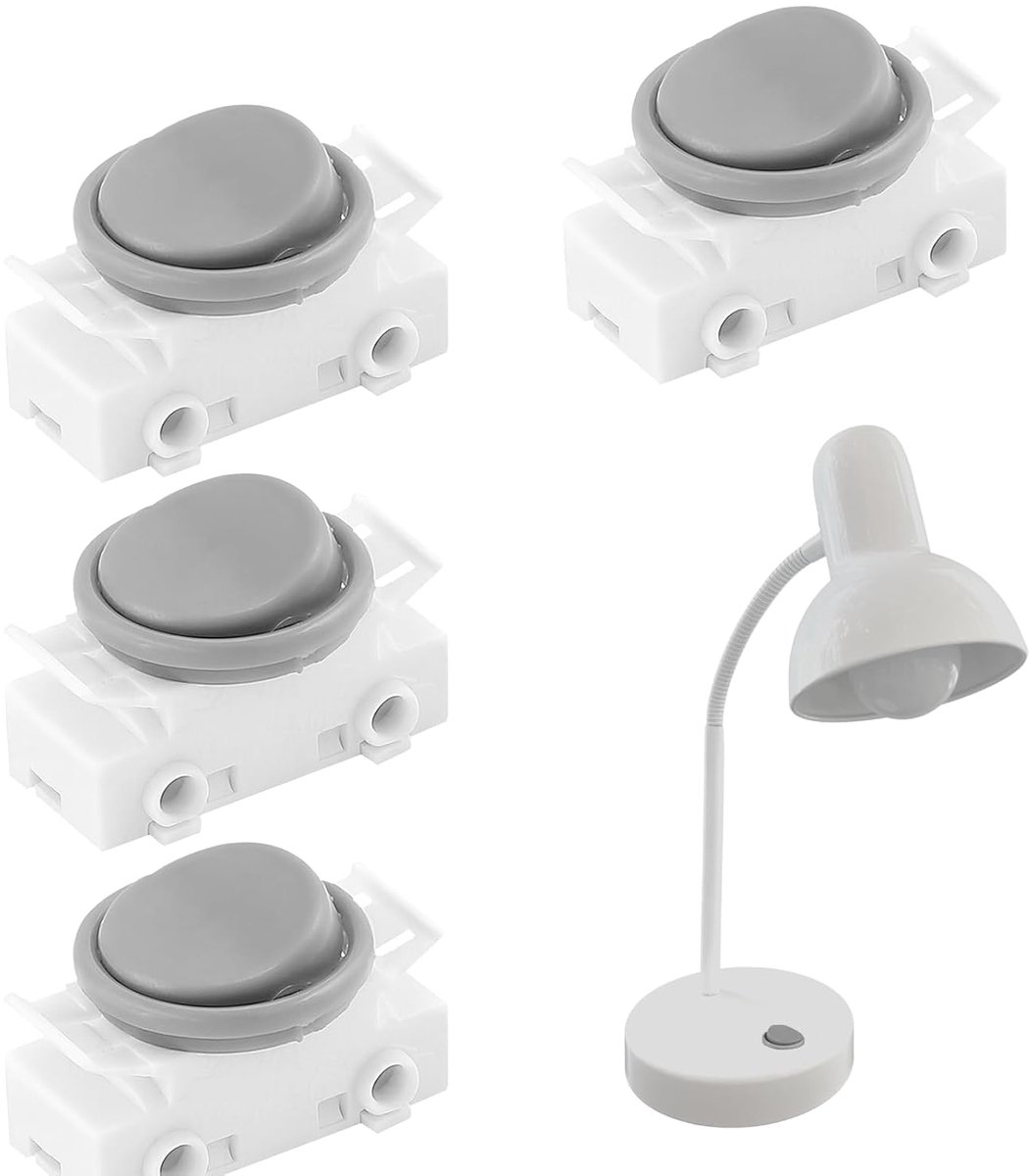 4 Pcs Flush-Mount Rocker Switch for Lamp, Round Switch Lamp IP20/6A 250V, Mini Switch for Kitchen Lighting, RV, LED - ShopVlot