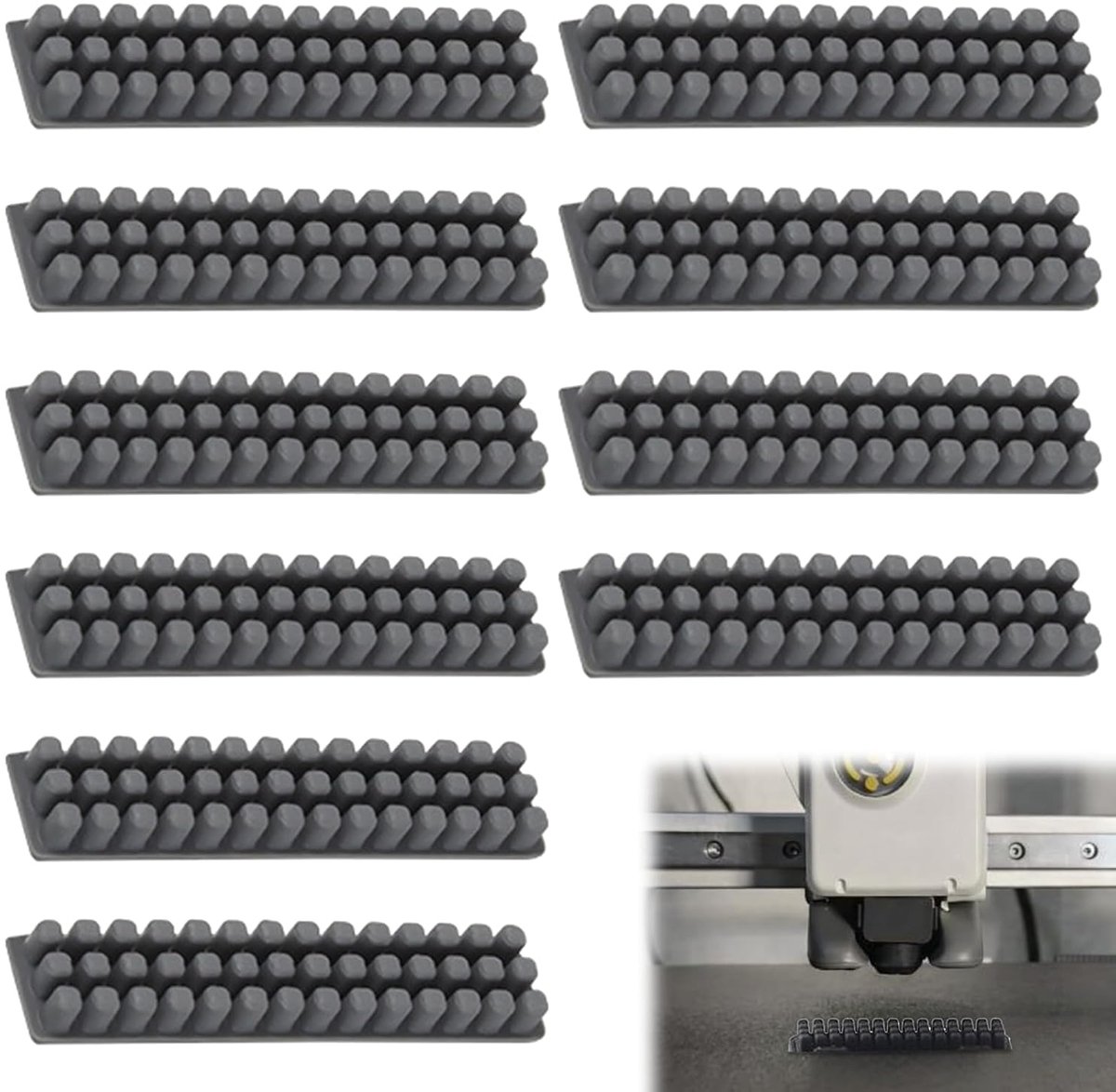 10 stuks siliconen mondstukborstel voor 3D-printer, mondstukken siliconen borstel, mondstuk, reinigingsgereedschap - ShopVlot