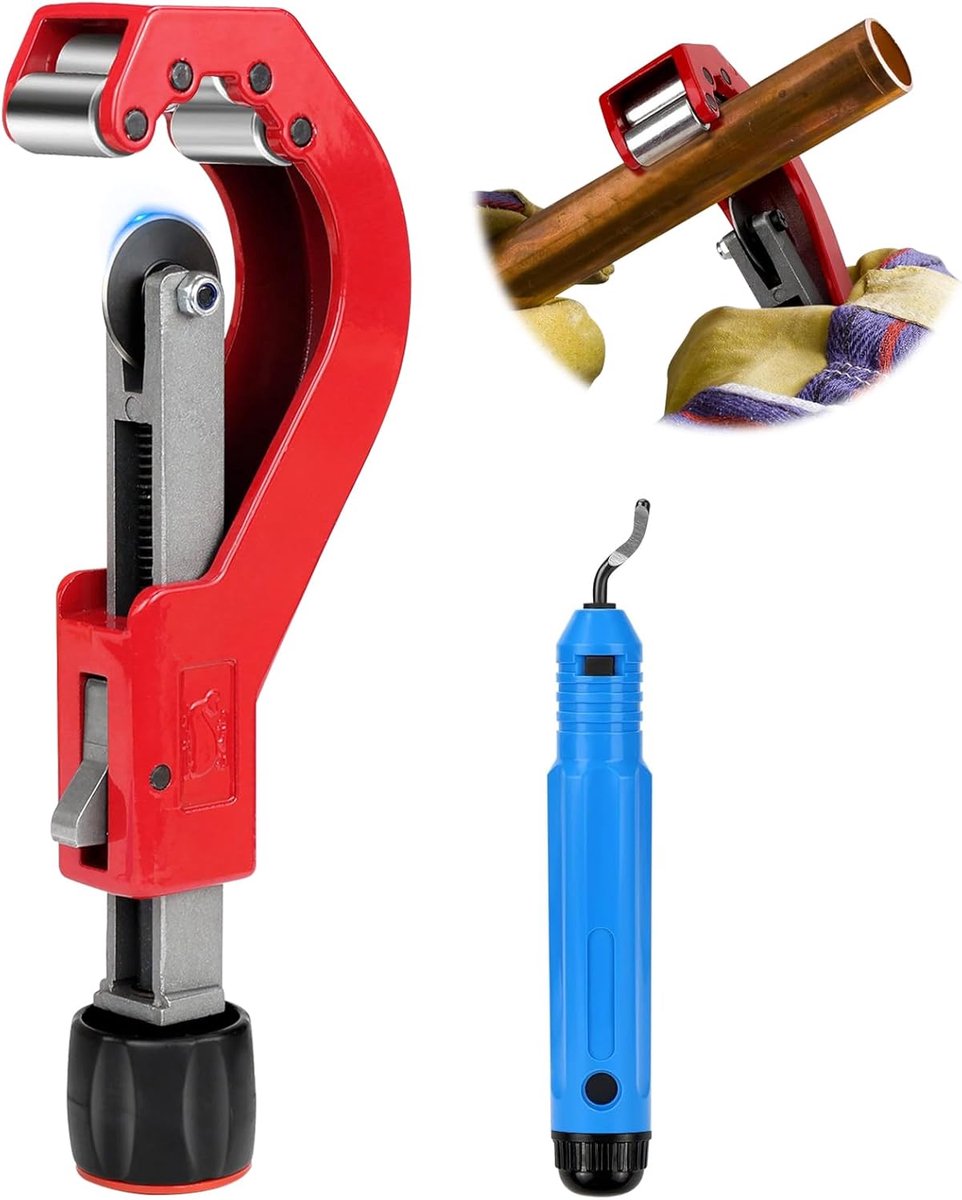 Pipe Cutter, 14-65 mm, Pipe Cutter, Copper Tube Cutter, Pipe Cutter with Deburrer for Plastic, Thin Stainless Steel - ShopVlot