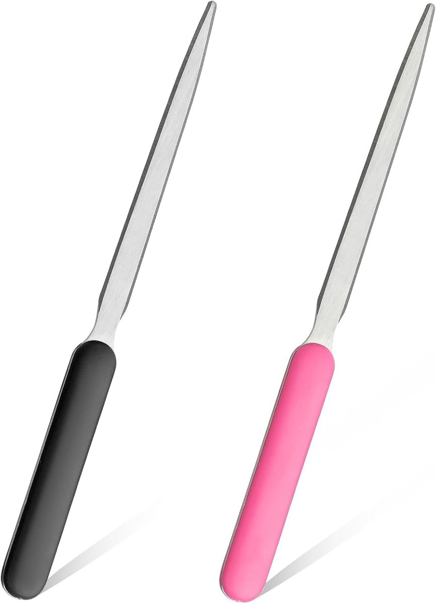 Briefopener 2 Stuks - RVS met Ergonomisch Handvat - Lichtgewicht en Comfortabel - Perfect voor Thuis en Kantoor - ShopVlot