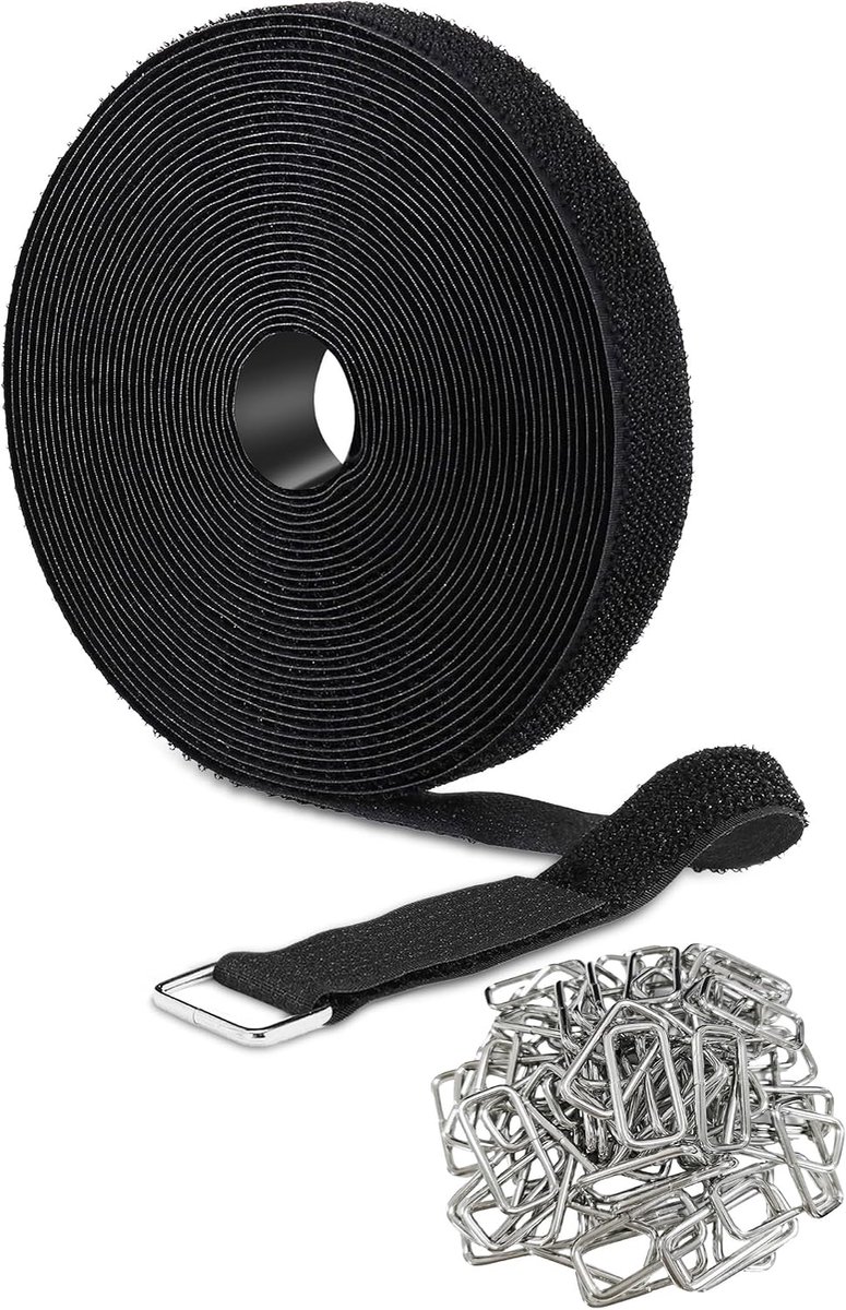 Kabelbinders 2.5cm×14m - Herbruikbaar nylon - Sterke zelfklevende verbinding - Perfect voor kabelbeheer - ShopVlot