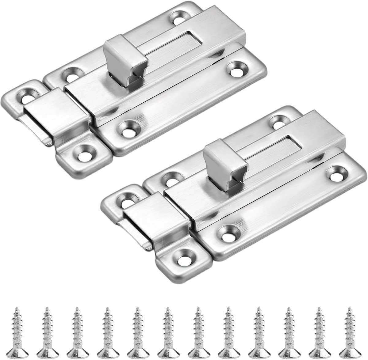 Handmatige bolt lock - 2 stuks - Robuuste aluminiumlegering - Veiligheid voor deuren en ramen - ShopVlot