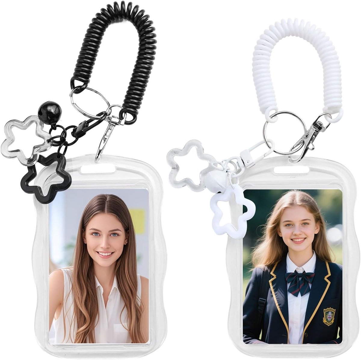 ID Kaarthouder met Veer - Sterbellen Card Case - Bescherming voor ID en Foto Kaarten - Ideaal voor Dagelijks Gebruik - ShopVlot