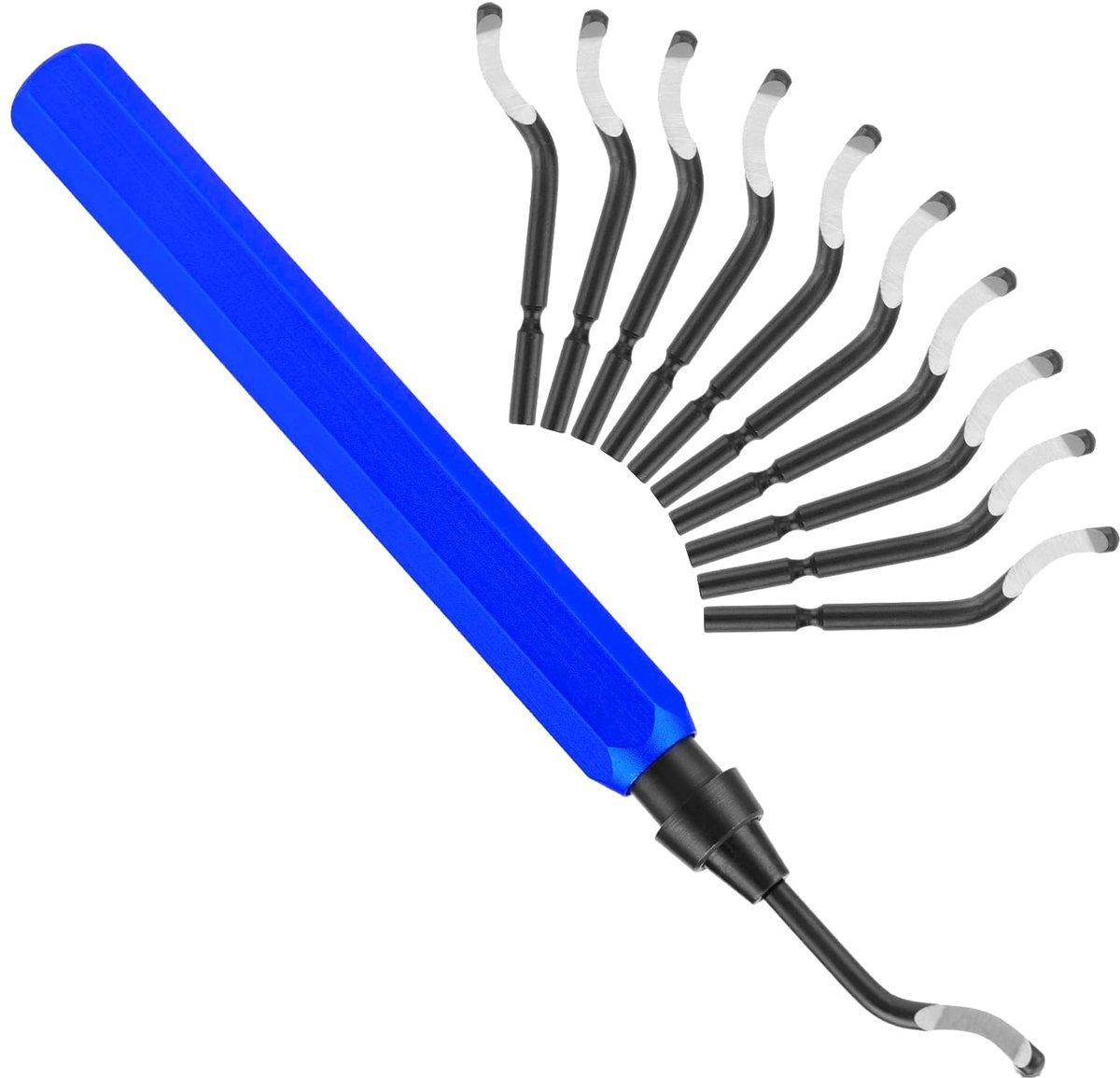 Ontbramingstool - met metalen handvat - 10 vervangbladen - 360° draaibaar voor flexibele verwerking - ShopVlot