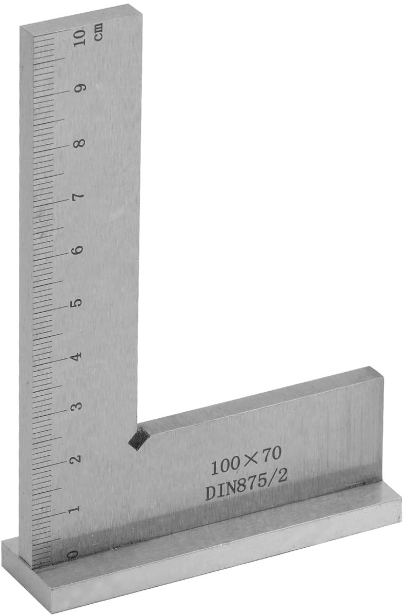 Hoekmeter 100 x 70 mm - Stalen hoekblok met basis en schaal - Precisie-instrument voor houtbewerking - ShopVlot