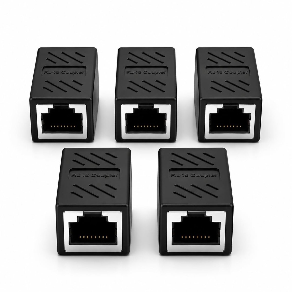 RJ45 Ethernet verbinding - 5 stuks - Rj45 female aansluiting - Voor netwerk kabelverlenging - ShopVlot