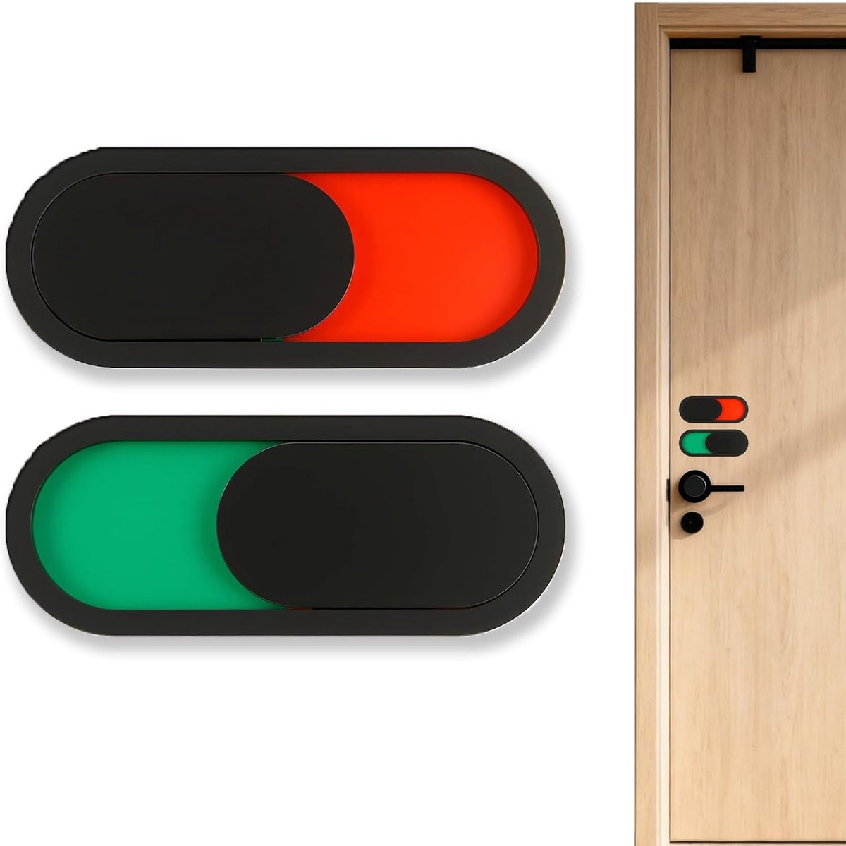 Privacy sign zelfklevend 10x4cm - omkeerbaar - stil schuifsysteem - voorkomt ongewenste onderbrekingen - ShopVlot