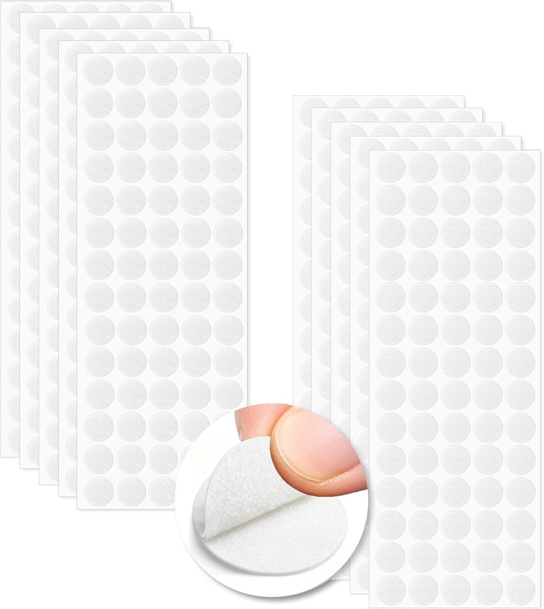 Zelfklevende ronde stickers 20mm - wit - sterke hechting - ideaal voor knutselen - ShopVlot
