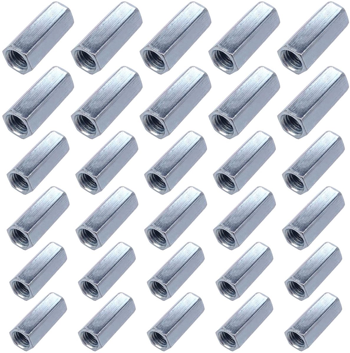 Hexagonale moeren M6 M8 M10 - lange koppelmateriaal - 30 stuks voor diverse toepassingen - ShopVlot