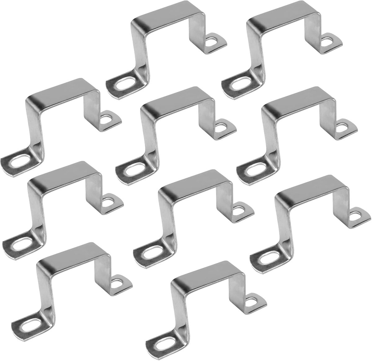 Vierkante buisklemmen 25 x 25 mm - 304 roestvrij staal - corrosiebestendig - ideaal voor leidingen - ShopVlot