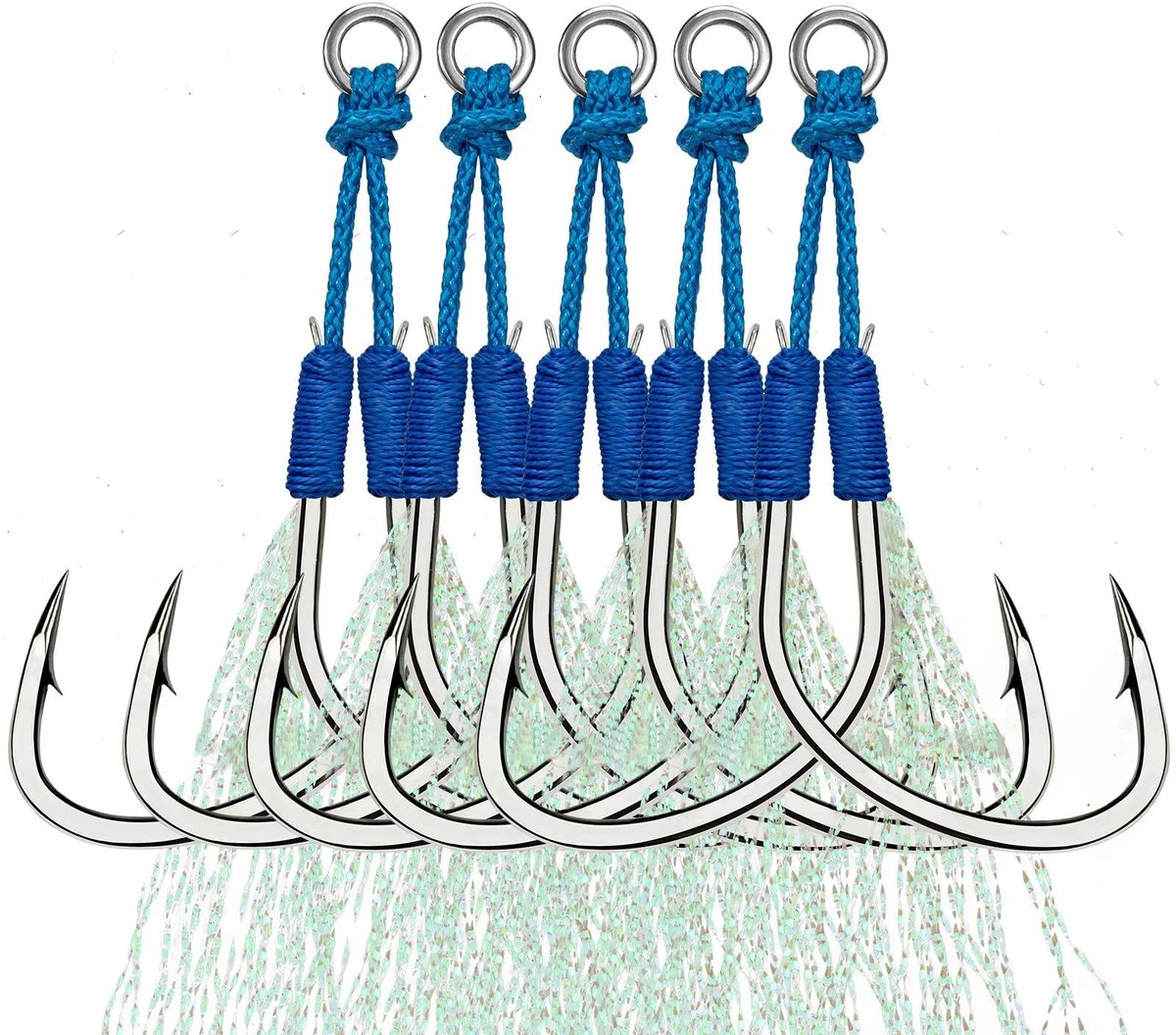 Vishaak zout water 3/0 - dubbele assist haken - vervangingshaken voor jigging - ideaal voor zeevissen - ShopVlot