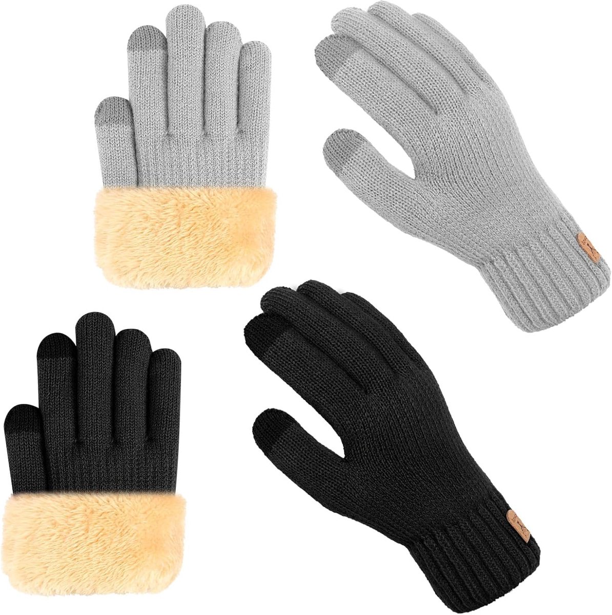 Winterhandschoenen voor dames en heren - Fleecevoering - Touchscreen - Ideaal voor hardlopen - ShopVlot