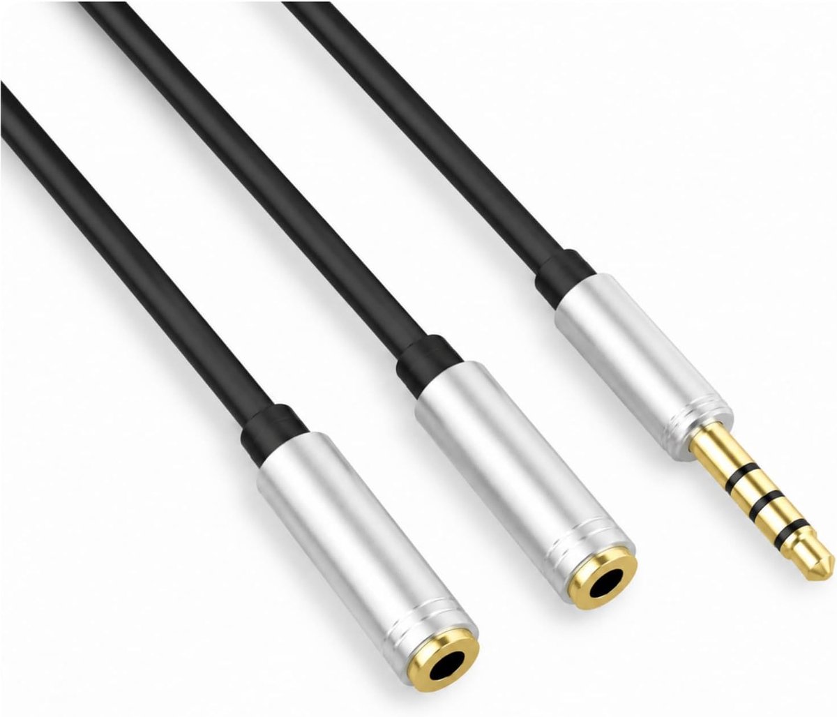 3.5mm stereo naar 2 x 3.5mm vrouwelijke jack splitter - Y-kabel - hoogwaardig signaal - deel audio met gemak - ShopVlot