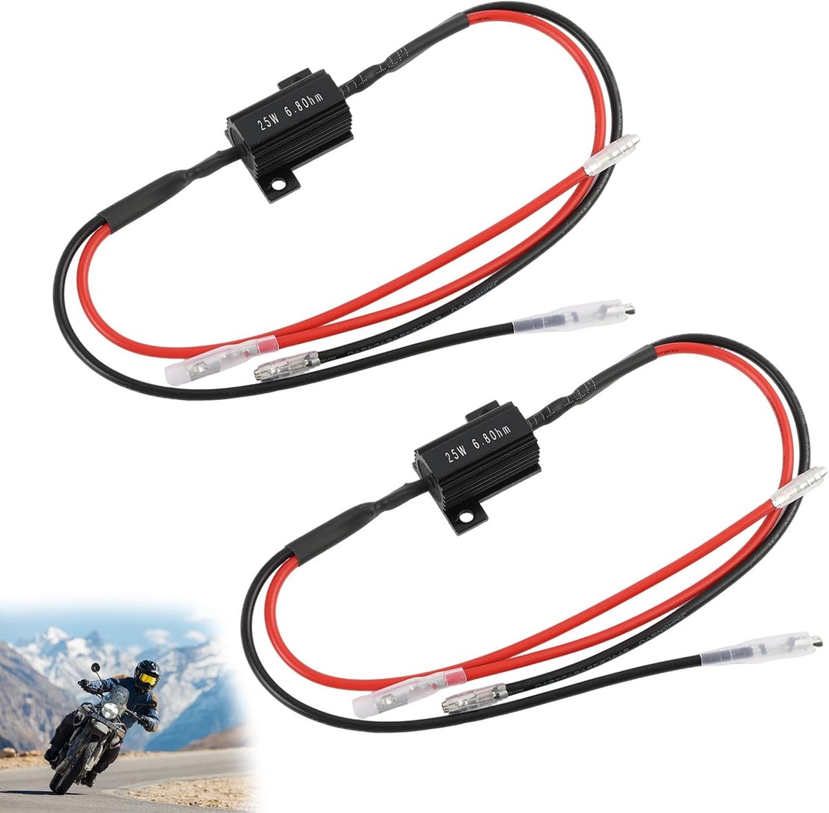 Oplaadweerstand LP B548 - 25 watt, 6.8 Ohm - 2 stuks - voorkomt storingen, geschikt voor LED - ShopVlot