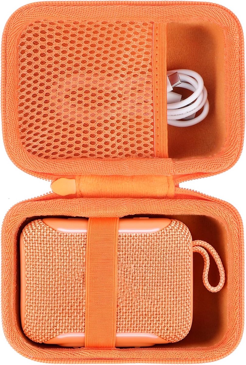 Lebakort Hard hoesje compatibel met JBL Go 5/4 /3/3 ECO draagbare luidspreker (Oranje) - ShopVlot
