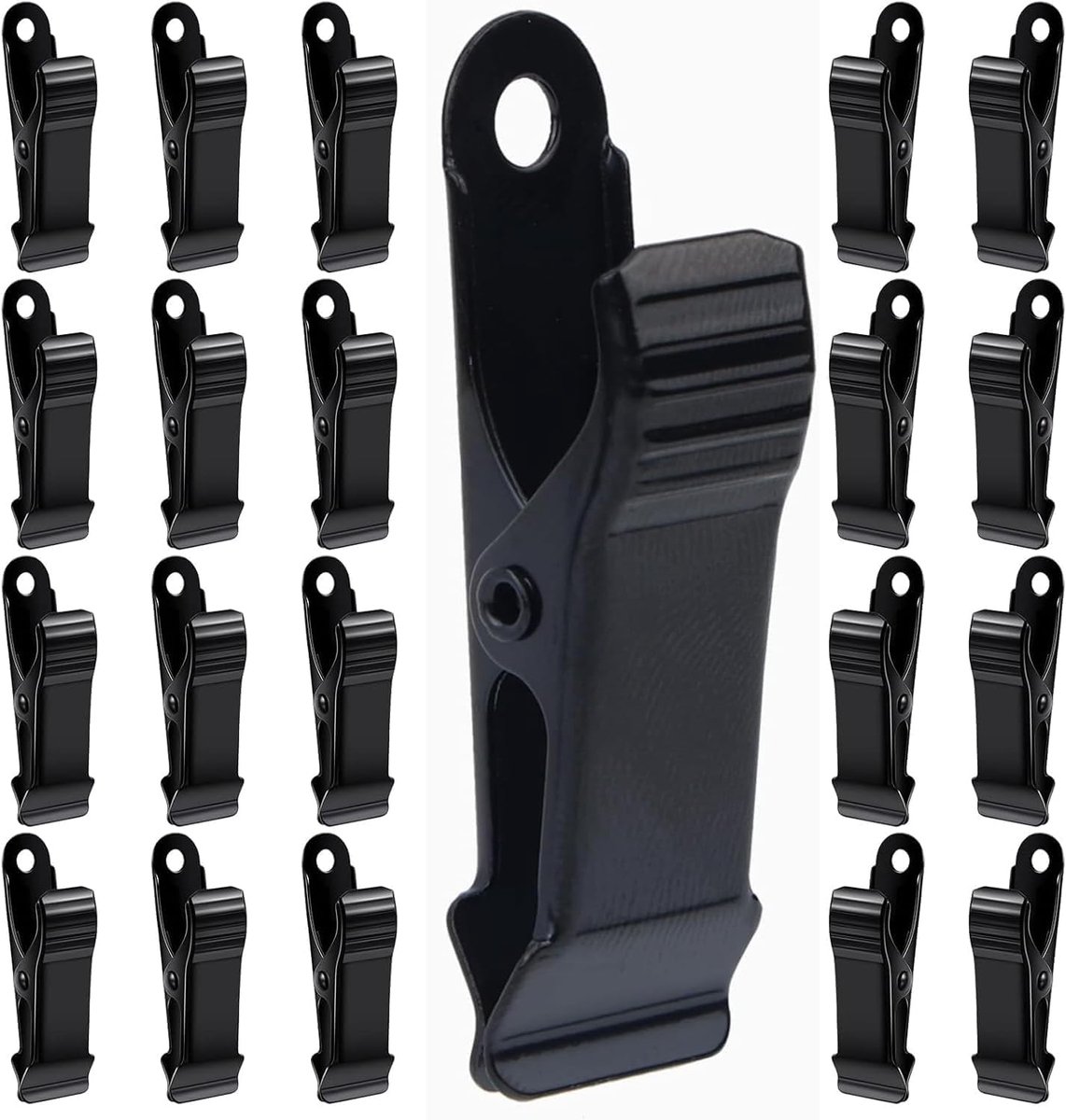20pcs Small Metal Clips, Black Spring Alligator Clips for Photos, Hanging Shower Office Documents Curtains Crafts - ShopVlot