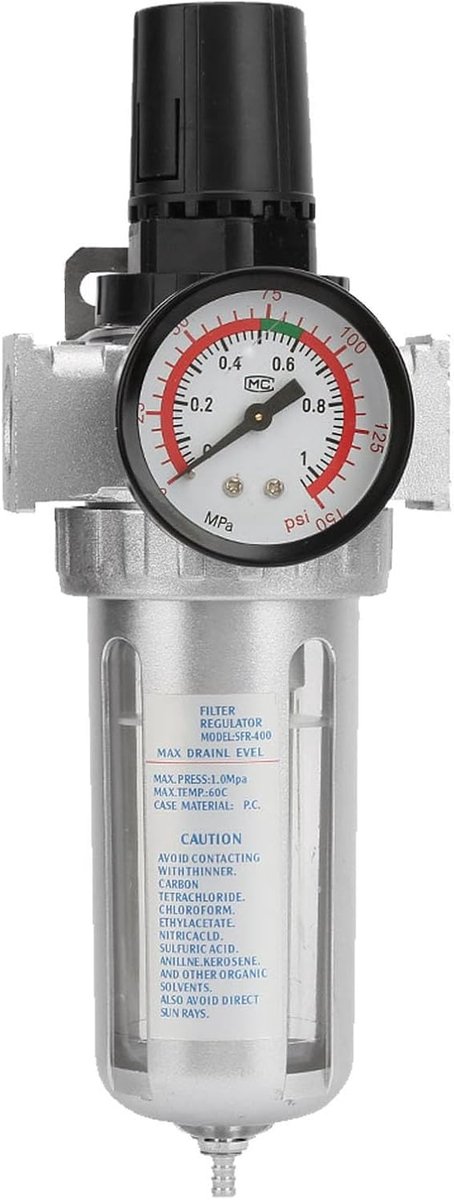 Watris Veiyi Pressure regulator, compressed air, water separator, pressure regulator water, 1/2 inch, compressed air - ShopVlot