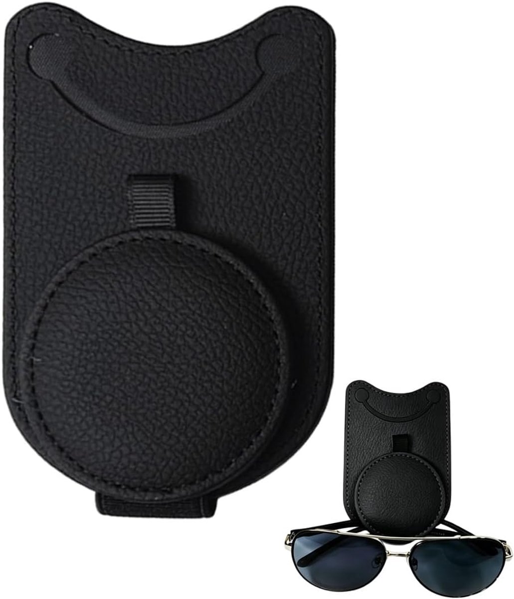 Magnetische Auto Brillenhouder, Auto Accessoires, Lederen Magnetische Clip Bril Beugel Voor Auto Zonneklep - ShopVlot