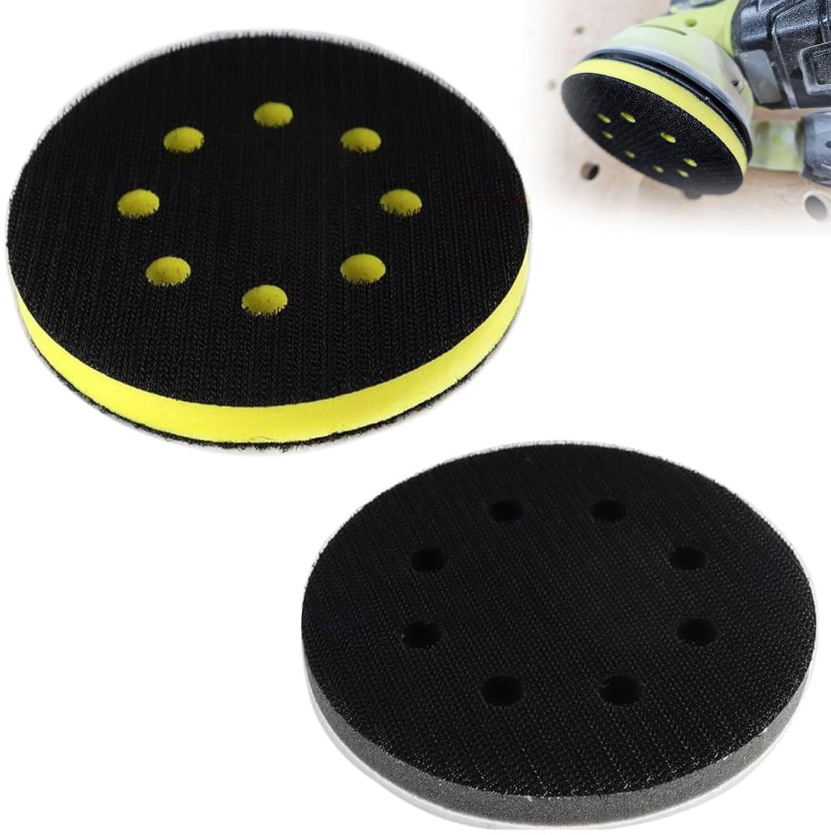 Spons interface pad 125mm - 2 stuks - EVA materiaal - vermindert trillingen en kickback - ShopVlot
