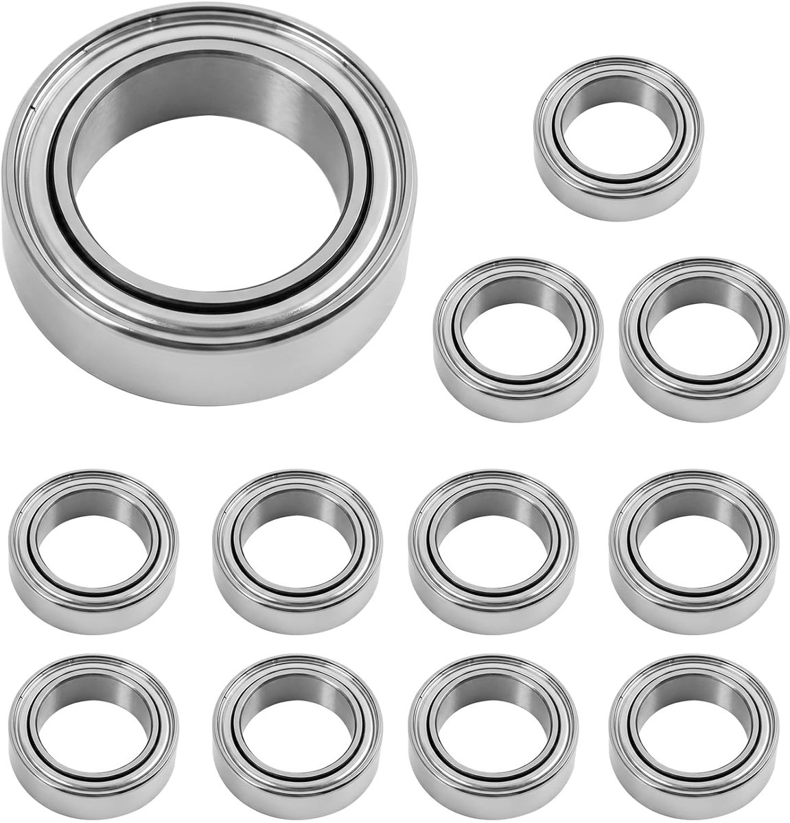 MR128ZZ kogellagers 8 mm x 12 mm - staal - dubbele bescherming - ideaal voor motoren en 3D-printers - ShopVlot