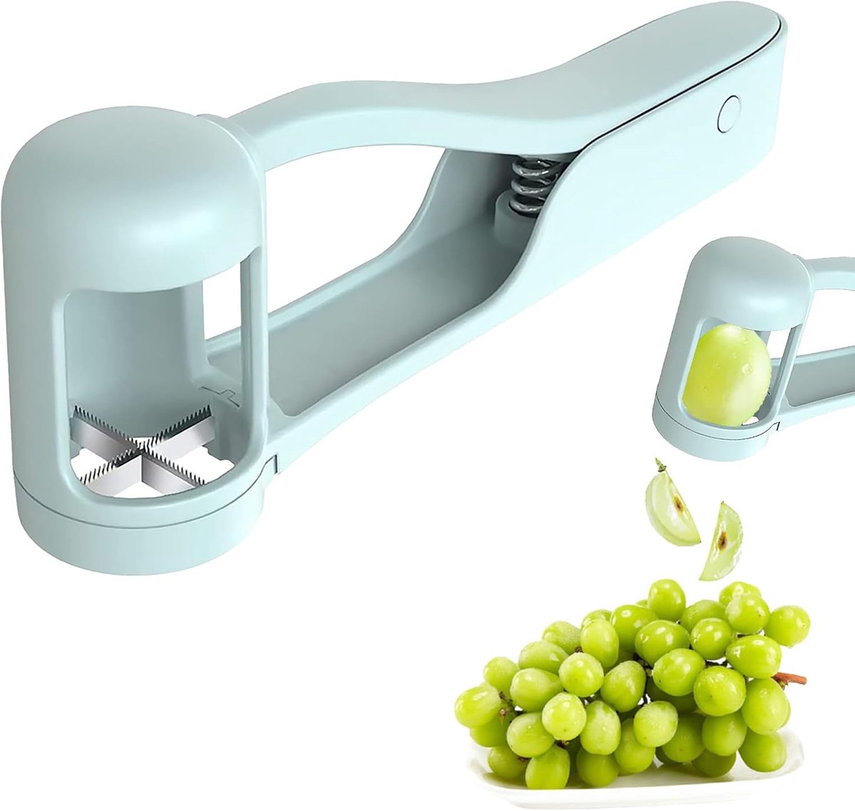 Grape Cutter for Toddlers, Fruit Cutter, Tomato Cherries, Strawberry Cutter, Vegetable Salad Tool Quarter Cutter - ShopVlot