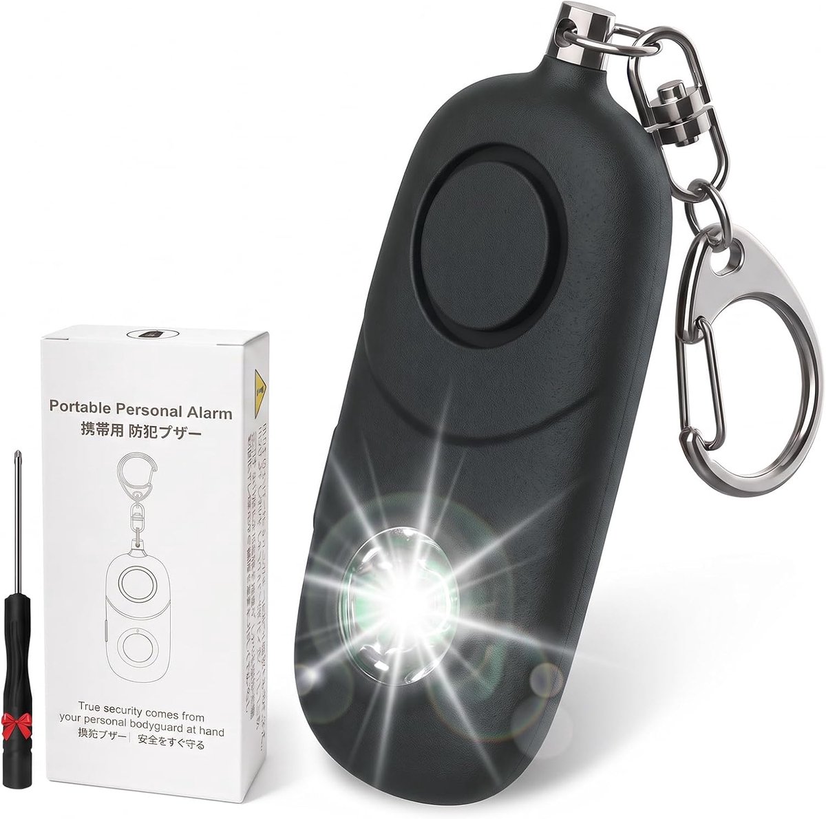 Qoosea 135dB Personal Alarm, Strobe Light Keychain, Loud Siren for Safety Alarms for Women, Kids, Students, Seniors - ShopVlot