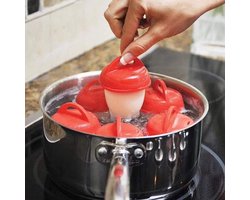 6Pcs Egg Maker, Egg Cooker Set, Non-Stick Silicone Egg Cups Without Shells Separator, Silica Gel Egg Boil Egg Maker - ShopVlot