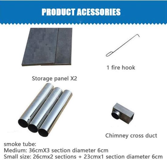Portable Folding Camping Stove, Windproof Wood Stove, Compact Tent Heating Stove with Pipes, Outdoor Backpacking Stove - ShopVlot — afbeelding 4